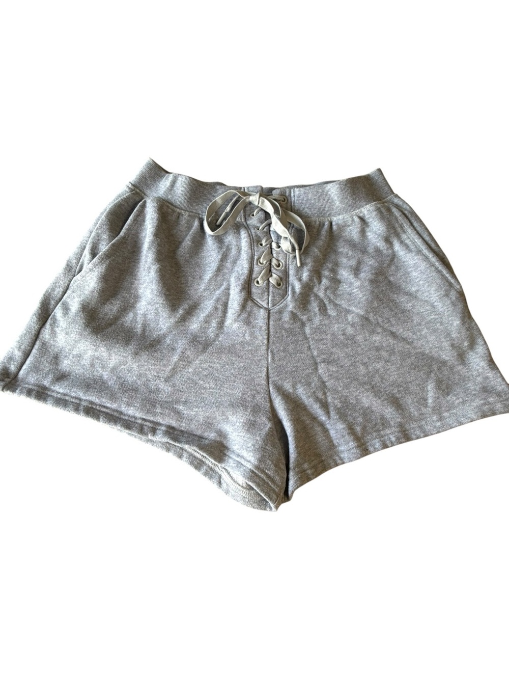 Victoria's Secret Light Gray Lace-Up‎ Athletic Shorts